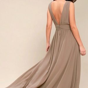 Heavenly Hues Taupe Maxi Dress Bridesmaid